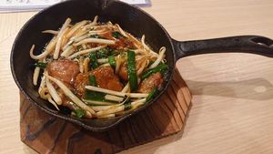 에조사슴 간과 부추 볶음