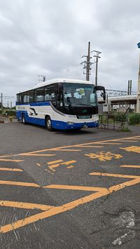 열차 대행 버스(각역정차 157편)아마메역 2022년 촬영