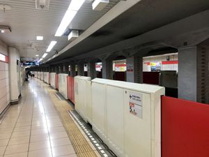 개수 후 승강장 (2019년 8월 29일)