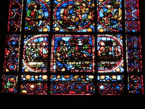 수난의 창 장면 - 최후의 만찬 (베이 10, 13세기)