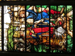 루앙의 대주교 생-로맹이 가고일을 처치하는 모습 (베이 28)