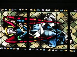 생 레오나르 예배당 창문의 세부 - 현대적인 천사 (20세기)