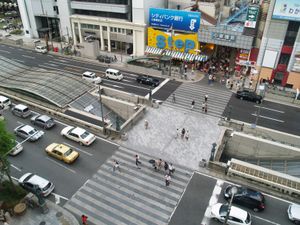 크리스타 나가호리에 복원된 신사이바시를 남쪽에서 (2011년)