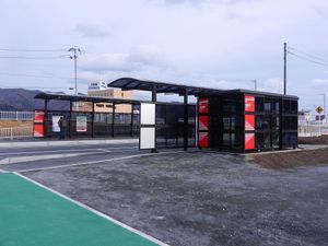 BRT 운행 개시 당시의 승강장 (2013년 3월)