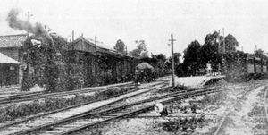 1922년(다이쇼 11년) 당시의 후쿠노역 구내