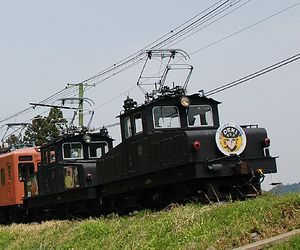 이벤트 열차로 운행되는 데키1형 전기 기관차 (2006년)