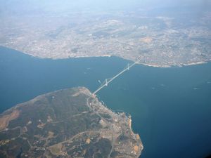 항공기에서 본 아카시 해협