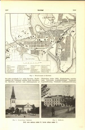 칼스타드의 도로망, 대성당, 주지사 관저 삽화