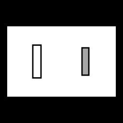 일반적인 가정용 100V 콘센트(JIS C 8303 2극 콘센트 15A 125V) 평행형