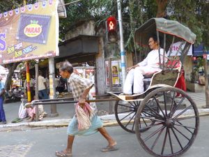 콜카타의 인력거