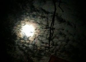 권적운을 동반한 달무리