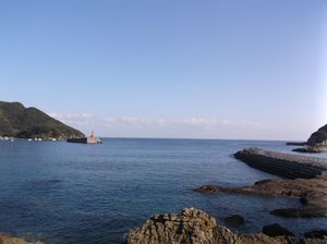 태평양에 면한 사타・오도마리의 바다