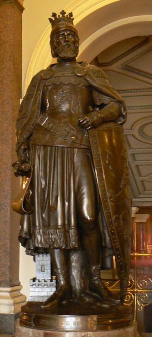 루트비히 폰 슈반탈러가 조각한 Otacarvs II. rex(1847)는 프라하 국립 박물관에 설치되었다(그의 오른발에 있는 키프의 상징은 그가 설립한 많은 성과 도시를 연상시킨다)