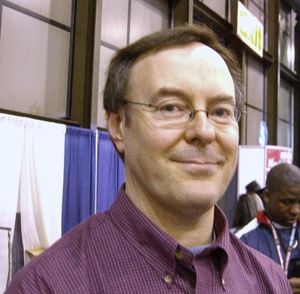 2008년 4월 행사의 만화가 제리 오드웨이.