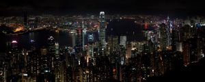 빅토리아 피크에서 촬영한 홍콩의 야경