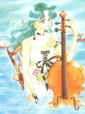 미치루가 첼로를 연주하는 모습, 타케우치 나오코가 그림