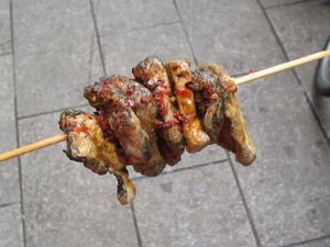 타이베이 난지창 야시장의 꼬치구이 취두부