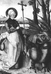 신앙의 힘으로 괴물 타라스크를 길들인 성 마르타