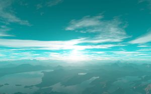 케플러 22b 위의 새벽 (이미지)