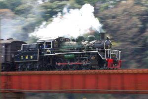 질주하는 태국 국철색 C56 44. 오이가와 철도. 2008년 3월