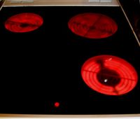 가열된 상태의 전기 곤로