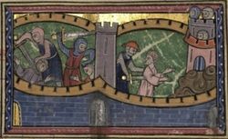 안티오키아 함락과 학살. 중세 사본 삽화