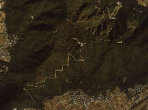 쇼와 57년의 센잔(繖山) 컬러 공중 사진