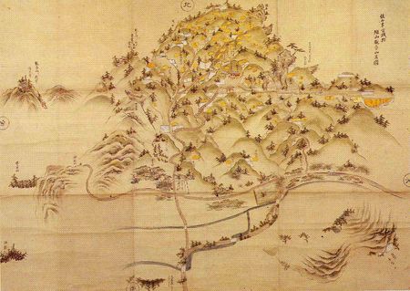 사사키 고성 터 산산 관음산 화도