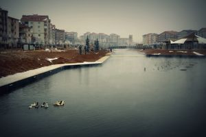 낮의 도시 풍경