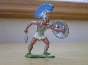 헤럴드에서 제작한 빈티지 플라스틱 트로이 전쟁 피겨