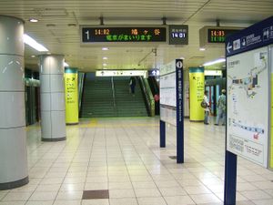2008년 6월 도쿄 메트로 역 플랫폼