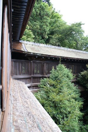 관음당에서 배 복도를 바라본다