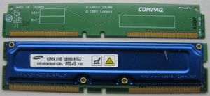 상:CRIMM하:RDRAM 메모리 모듈