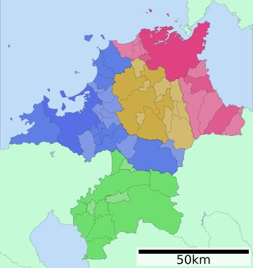 후쿠오카현 지역 구분도