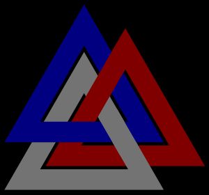 닫힌 3링크 사슬로 표현된 발크누트(http://katlas.math.toronto.edu/wiki/L6n1 매듭 아틀라스 L6n1)