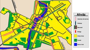 아흐바즈의 지도