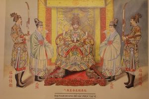 응우옌 왕조의 롱 바오 그림