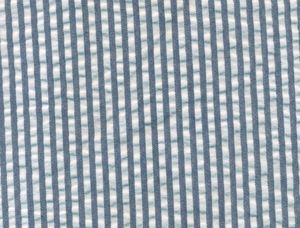 파란색/흰색 스트라이프 시어서커 직물