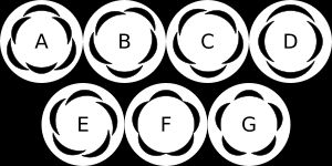 13A–D. 기와 겹침 모양