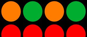 텔레비전 시청자가 본 F1 출발 신호등 (운전자를 향한 카메라)