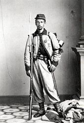 1861년, 제11 뉴욕 연대 소속의 프랜시스 E. 브라우넬 상사.