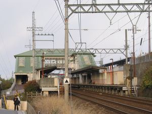 히사이 측 건널목에서