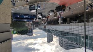 북동쪽 피어레스에서 본 고가 홈 (2021년 6월)