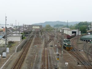 역 구내와 전용선 (2009년 5월)