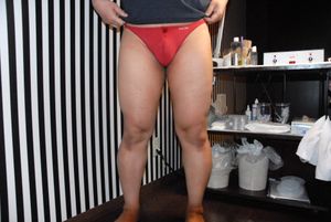 다리 왁싱 직후