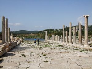 부분적으로 복원된 파타라의 메인 스트리트