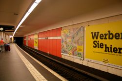 Rudow 종착역 플랫폼.