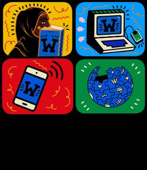 영어판 위키백과 20주년 기념 첫 번째 로고 (2021)