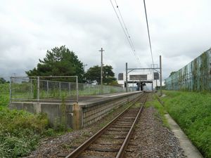 역 구내 (2007년 9월, 건널목에서)