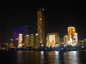 루장 야유선에서 볼 수 있는 백로 모양 네온